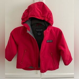 Lands' End Kids Bright Red Hooded Jacket Size 4